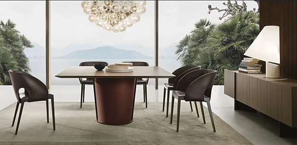 Tanned Leather Sideboard with Doors i 4 Mariani Papier factory i 4 Mariani from Italy. Foto №7