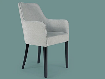 Upholstered fabric armchair Emily Borzalino EUE7DINI factory Borzalino from Italy