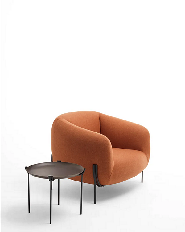 Round metal coffee table with tray Saba Geo factory SABA from Italy. Foto №3