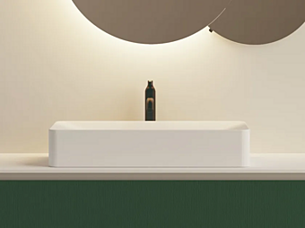 Rectangular countertop washbasin Raso AGAPE Rectangular countertop washbasin Raso AGAPE factory Agape from Italy