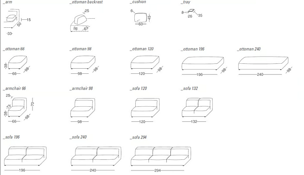 Sectional sofa in fabric or leather VIBIEFFE 275 Glam factory VIBIEFFE from Italy. Foto №21