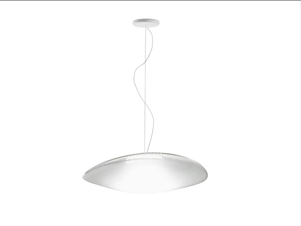 LED Blown Glass Pendant Lamp Fabbian Loop factory Fabbian from Italy. Foto №2
