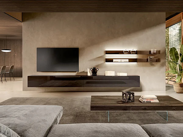 Glass Storage Wall Cartesio LAGO factory LAGO from Italy. Foto №1