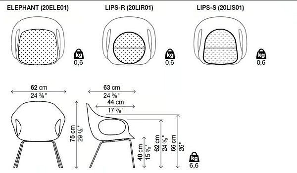 Fabric easy chair with armrests Kristalia Elephant Lounge factory Kristalia from Italy. Foto №4