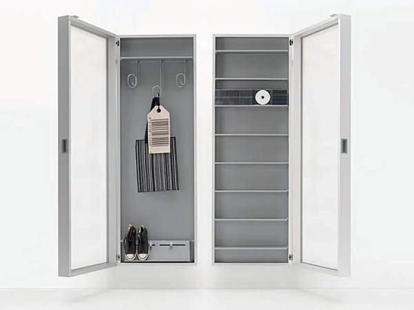 Aluminium wall cabinet with mirrored door Kristalia factory Kristalia from Italy. Foto №2