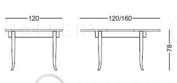 Table TONIN CASA CREMA 1130 factory TONIN CASA from Italy. Foto №3