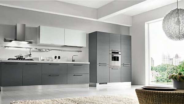 Kitchen HOME CUCINE frontali grigio cielo factory HOME CUCINE from Italy. Foto №1