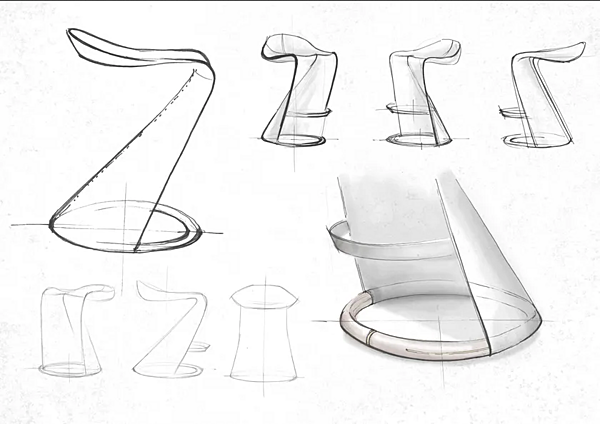 Leather stool with footrest GIORGETTI factory GIORGETTI from Italy. Foto №6