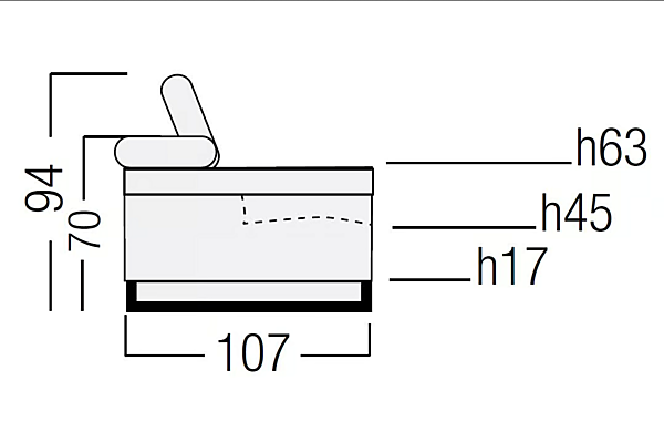 Sofa with headrest Malika Egoitaliano factory Egoitaliano from Italy. Foto №4