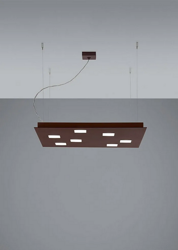 LED pendant lamp made of aluminum Fabbian Quarter factory Fabbian from Italy. Foto №3