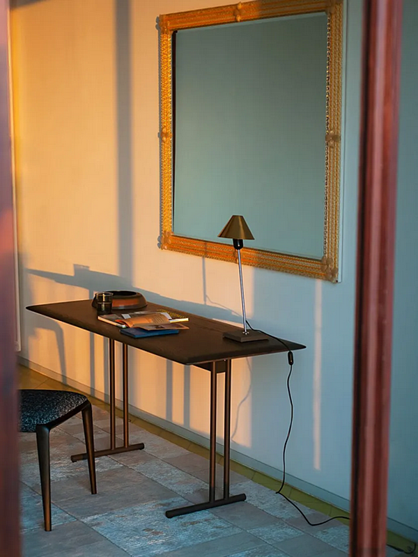 Secretary desk in ash and metal Potocco Graphic 955 SCR 955/SCR factory POTOCCO from Italy. Foto №4