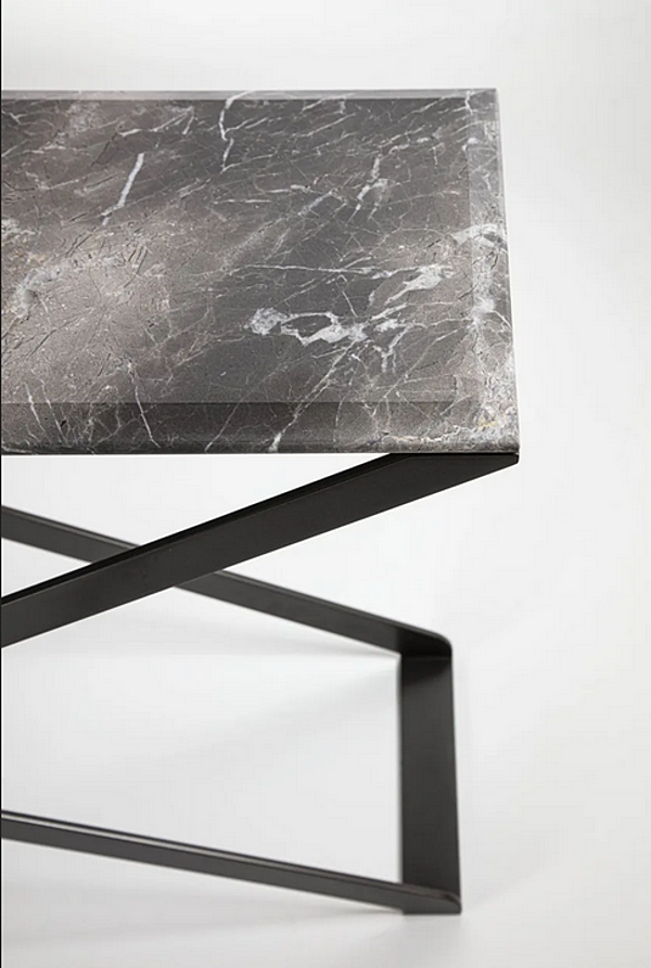 Rectangular console table in marble and steel Crossover ENRICO PELLIZZON factory ENRICO  PELLIZZONI from Italy. Foto №8