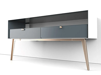 Dama bathroom cabinet with drawers in dualite material ARTELINEA Dama bathroom cabinet with drawers in dualite material ARTELINEA factory ARTELINEA from Italy