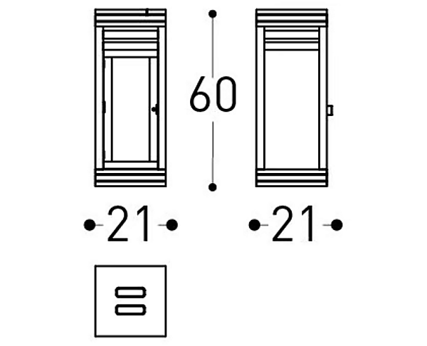 Wood and Glass Lantern Barcode VARASCHIN 2188, 2189 factory VARASCHIN from Italy. Foto №8