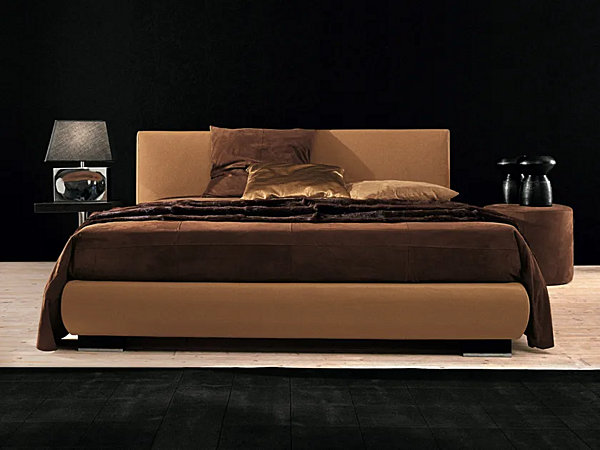 Upholstered double bed with rounded headboard Duomo Design Aron factory Duomo Design from Italy. Foto №2
