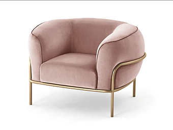 Fabric armchair with removable cover Sophie Gallotti&Radice factory Gallotti & Radice from Italy