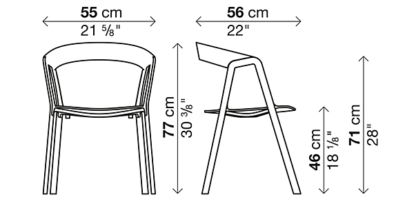 Polypropylene chair with integrated cushion Kristalia Compas factory Kristalia from Italy. Foto №8