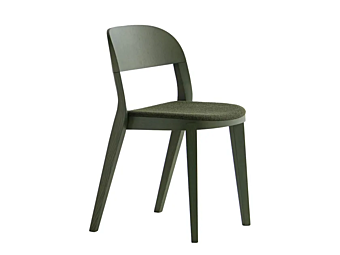 Stackable wooden chair with integrated cushion Potocco Minima 949 I 949/I
