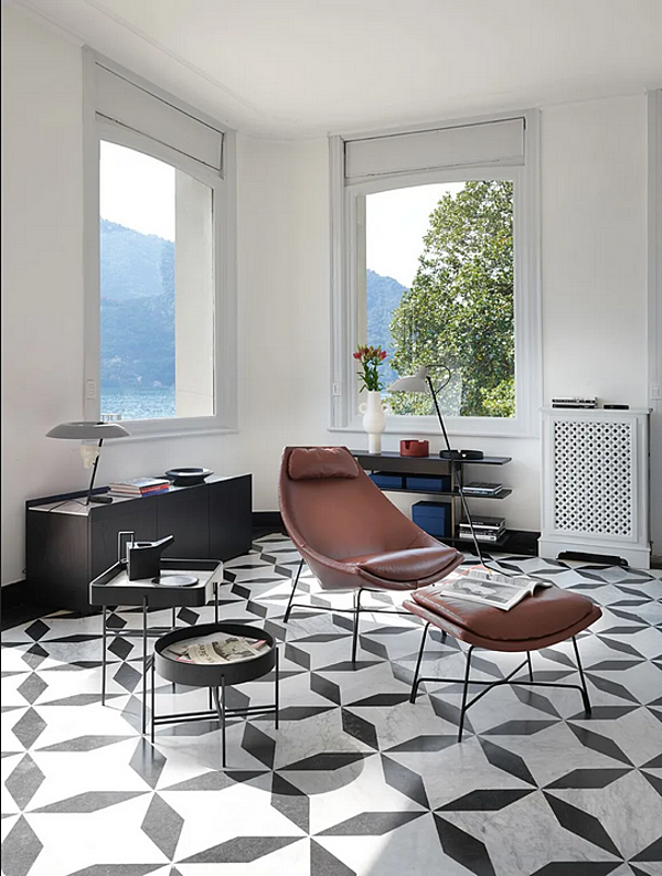 Leather armchair with headrest Potocco Cut 910 PL 910/PL factory POTOCCO from Italy. Foto №2