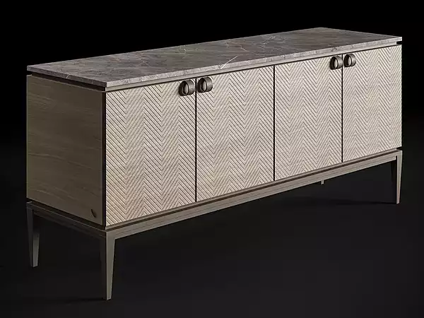 Marble and Wooden Sideboard with Doors Dragonfly by CPRN HOMOOD D625 factory CPRN HOMOOD from Italy. Foto №3