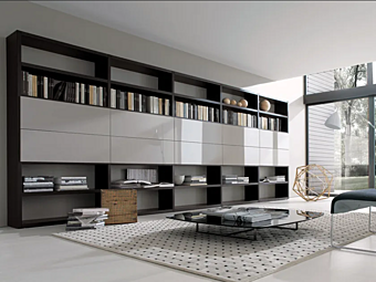 Bookcase with drawers MisuraEmme Crossing factory MisuraEmme from Italy