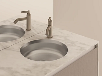 Undermount round steel washbasin AGAPE Undici Inox Undermount round steel washbasin AGAPE Undici Inox factory Agape from Italy