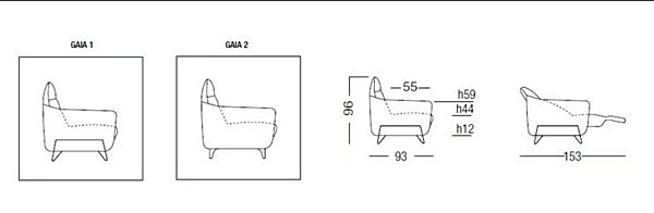 Electric Recliner 2 Seater Fabric Sofa Gaia Egoitaliano factory Egoitaliano from Italy. Foto №9