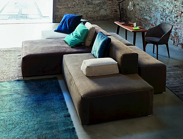 Sectional sofa in fabric or leather VIBIEFFE 275 Glam factory VIBIEFFE from Italy. Foto №10