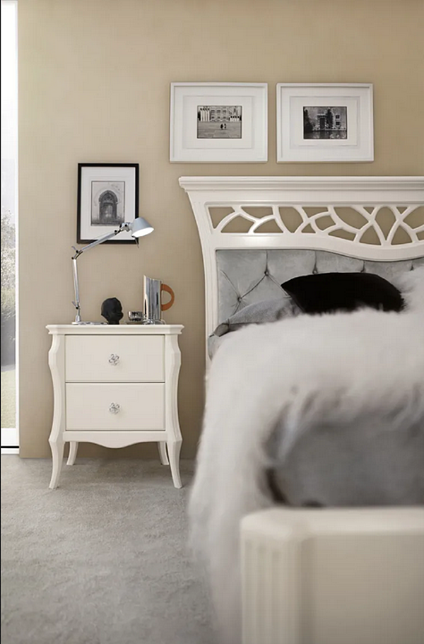 Double bed with tufted headboard MARZORATI Montecarlo factory MARZORATI from Italy. Foto №4