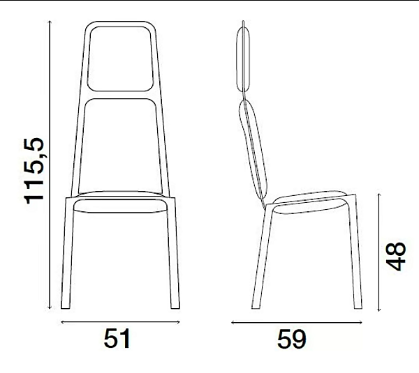 High Back Tanned Leather Chair Ande Tall FASEM factory FASEM from Italy. Foto №6