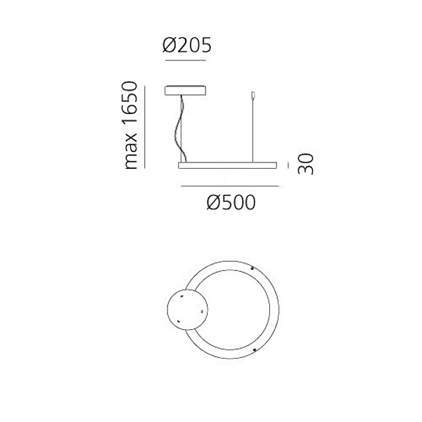 Dimmable pendant lamp Ripple Artemide factory Artemide from Italy. Foto №9