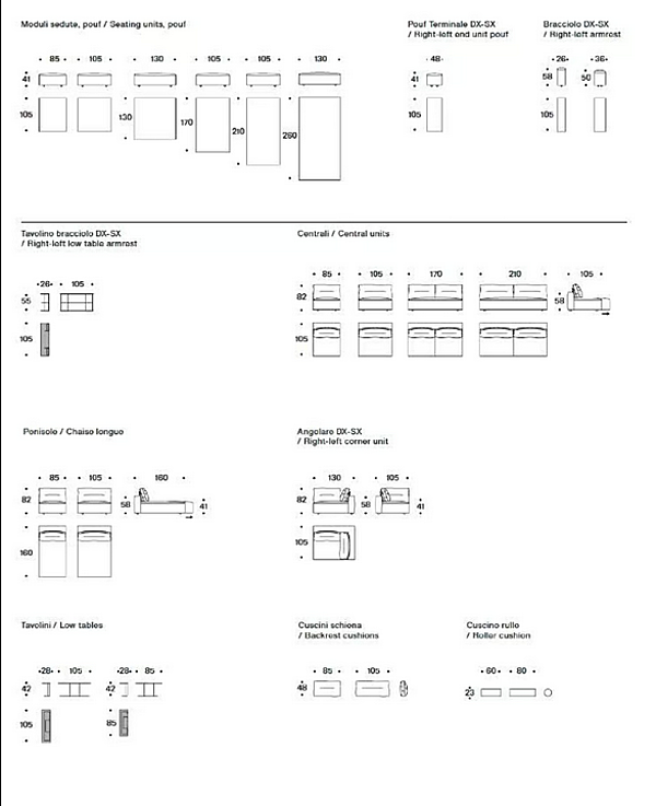 Sectional fabric sofa My Taos Saba factory SABA from Italy. Foto №17