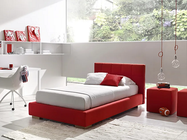 Full size upholstered bed with soft back MONO BASIC MONO SPONDA large Duomo Design factory Duomo Design from Italy. Foto №3