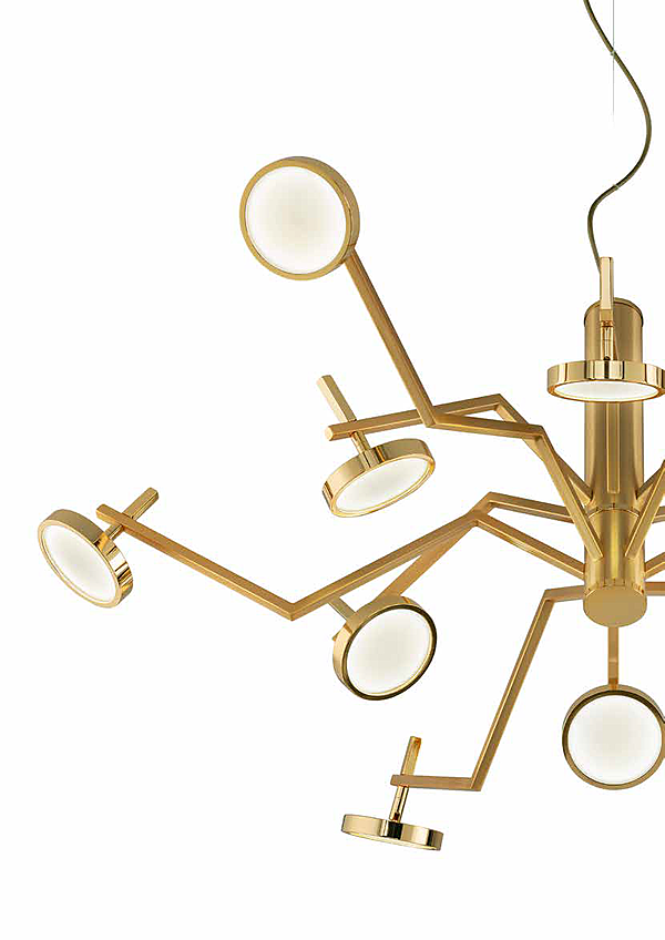Chandelier at the Salone del mobile VECTOR 6+6 factory EUROLUCE from Italy. Foto №3