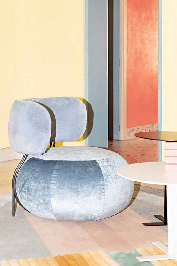 Fabric armchair Baby Geo Saba factory SABA from Italy. Foto №6