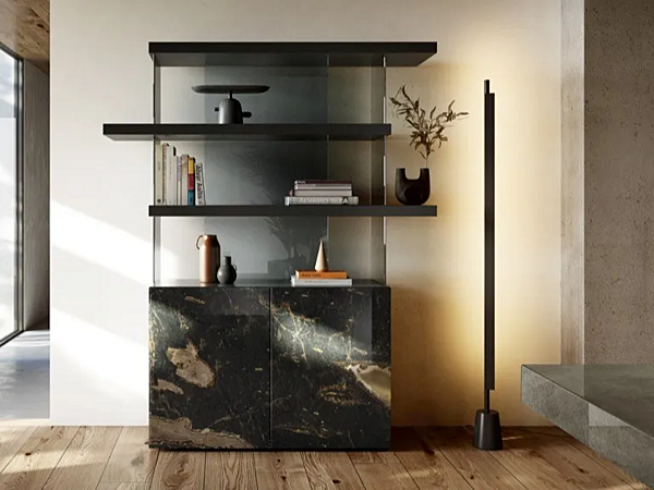 Freestanding marble bookcase AIR LAGO 1464 factory LAGO from Italy. Foto №1