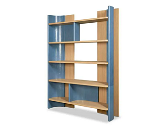Bookcase in wood with open shelves BAXTER Joni factory BAXTER from Italy