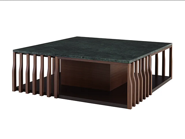 Coffee table square solid wood and marble Utopia Ligne Roset 005BGE1T factory LIGNE ROSET from Italy. Foto №1