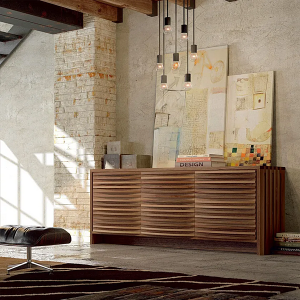 Wooden sideboard with doors Onda A 120 DALE factory DALE from Italy. Foto №5