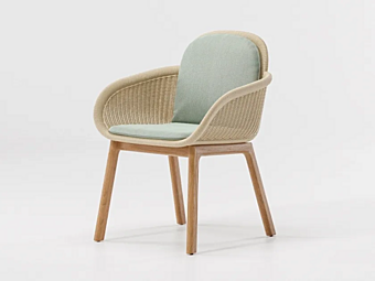 Garden chair Vimini KETTAL rattan with soft backrest
