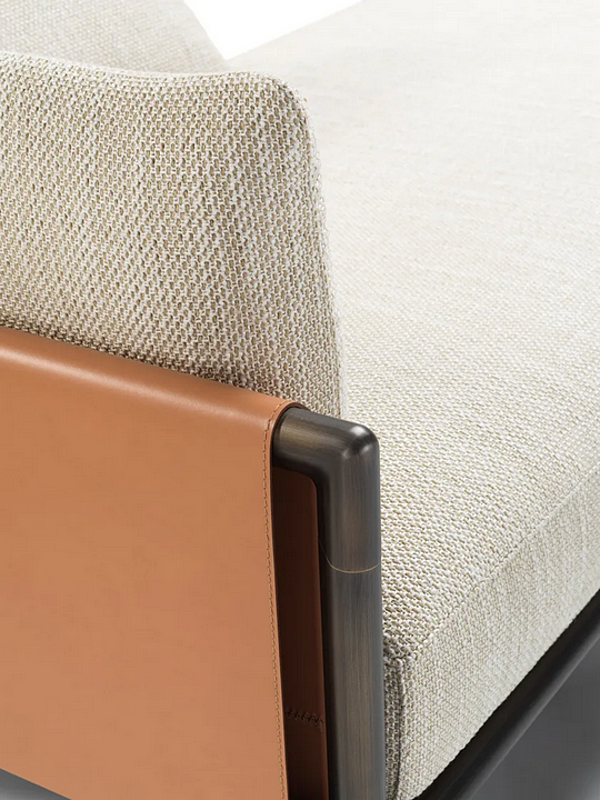 Fabric day bed frame with upholstered back GHIDINI1961 factory GHIDINI1961 from Italy. Foto №4