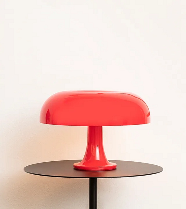 LED Table Lamp Nessino Red Polycarbonate Artemide 0039080A factory Artemide from Italy. Foto №3