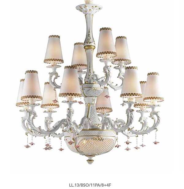 Chandelier LORENZON (F.LLI LORENZON) LL.13/BSO/11PA/8+4F factory LORENZON (F.LLI LORENZON) from Italy. Foto №1