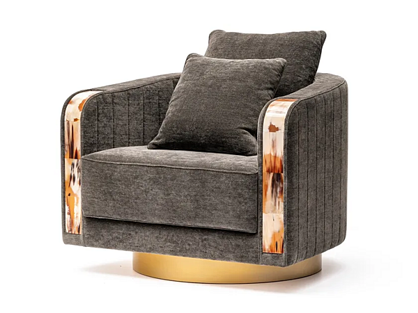 Swivel fabric armchair with armrests ARCAHORN Afrodite 7044B 7044B factory ARCAHORN from Italy. Foto №3