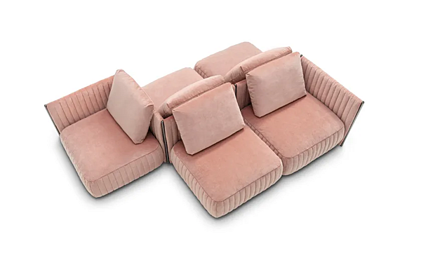 Sectional sofa with removable cover fabric Saba Metis factory SABA from Italy. Foto №10