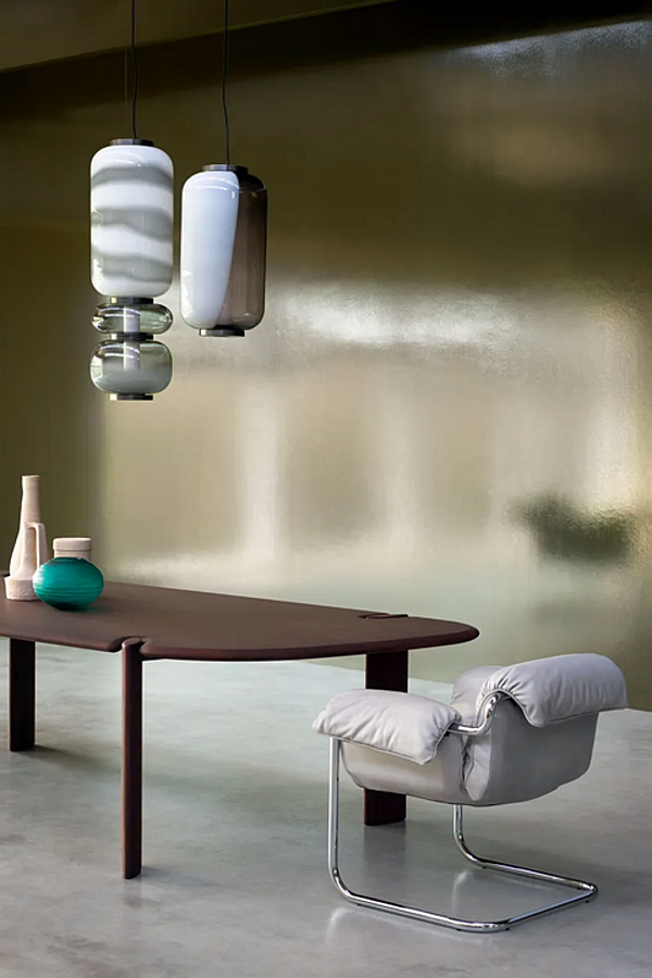 Pendant lamp Haiku BAXTER metal with glass shade factory BAXTER from Italy. Foto №3