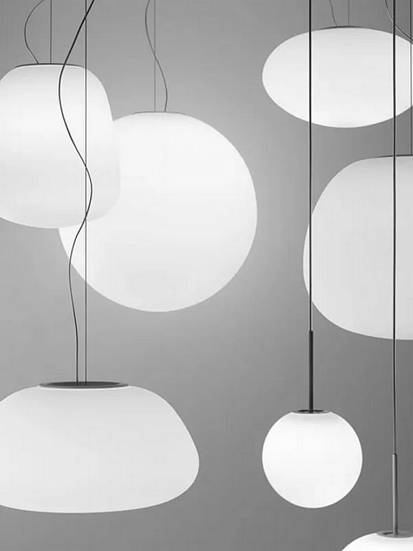 Glass pendant lamp Fabbian Lumi Poga factory Fabbian from Italy. Foto №5