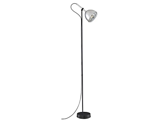 LED Floor Lamp with Adjustable Glass and Steel Chrome Bell LIGNE ROSET 10073000