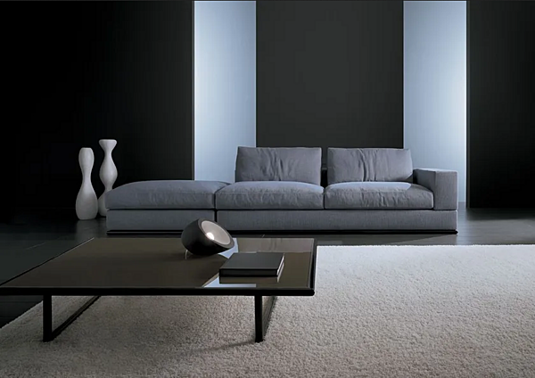 Rectangular coffee table with leather top I 4 Mariani Kristall factory i 4 Mariani from Italy. Foto №2