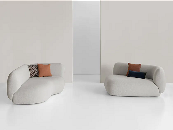 Modular fabric sofa with soft back Potocco Jade 953 D 953/D factory POTOCCO from Italy. Foto №4